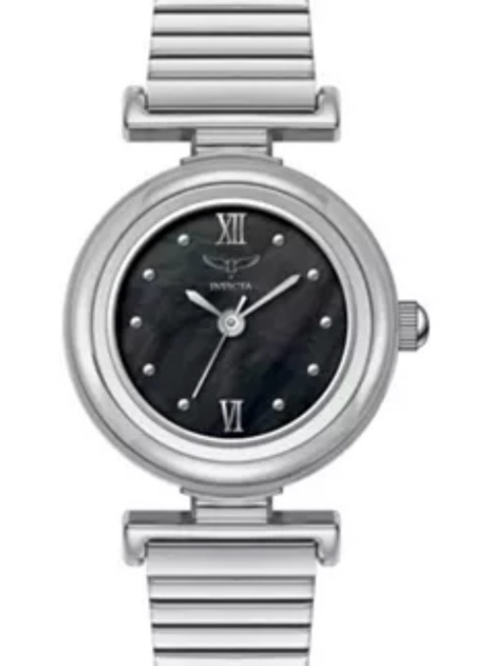 BNWT Invicta Silver Watch with Black Mother-of-Pearl Dial